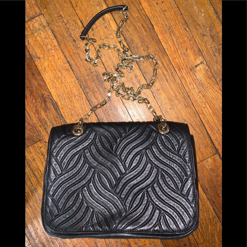 Anne Fontaine leather cutout chain crossbody bag